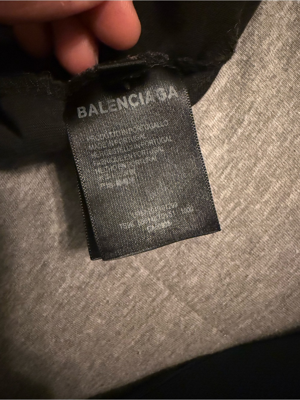 Balenciaga Black Short-Sleeve Logo Tee with Red & White Embroidery - Picture 4 of 6
